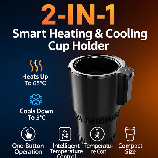 ThermoGrip Pro 2.0 - Smart Car Cup Holder (Heating & Cooling)