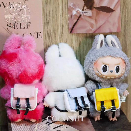 Labubu School Backpack & Accessories Set - Authentic 17cm Doll Clothes