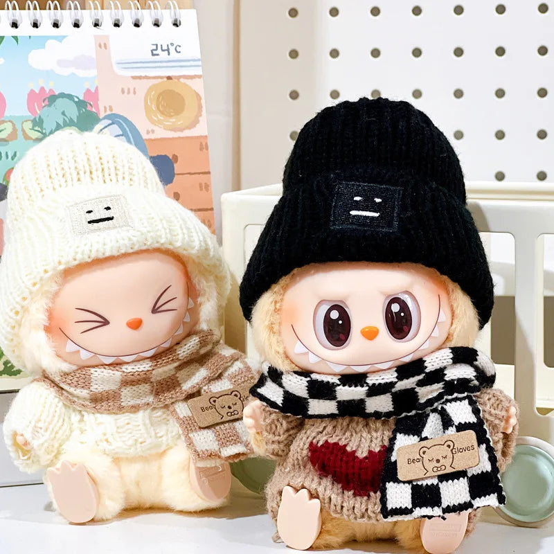 Labubu 17cm Party Outfit Collection - Authentic Sitting Pose Clothes & Pendant