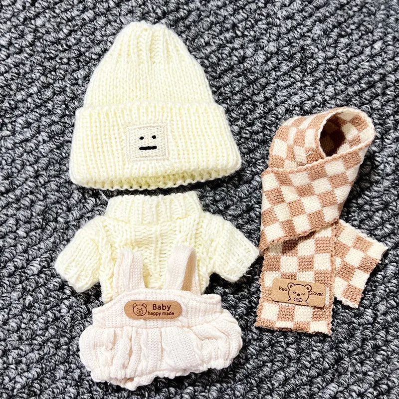 Labubu 17cm Party Outfit Collection - Authentic Sitting Pose Clothes & Pendant