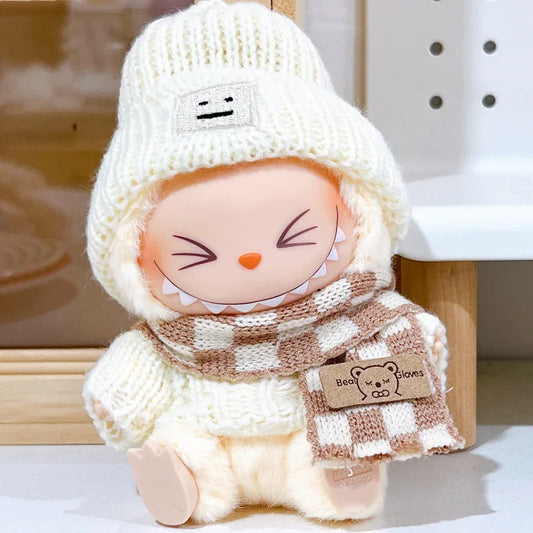 Labubu 17cm Party Outfit Collection - Authentic Sitting Pose Clothes & Pendant